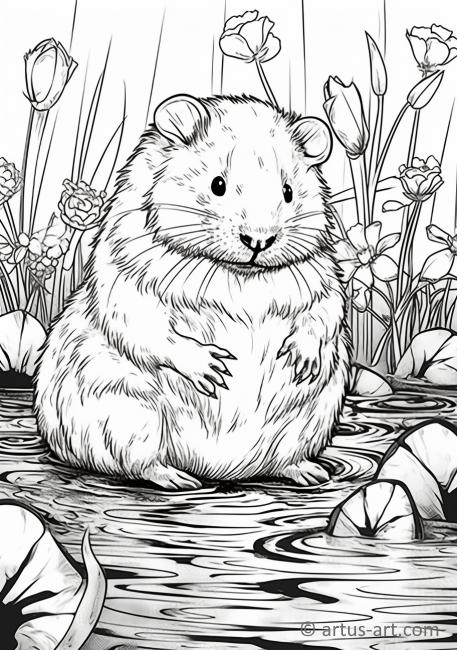 Nutrias Coloring Page For Kids